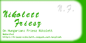 nikolett friesz business card